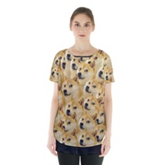 Doge Meme Doggo Kekistan Funny Pattern Skirt Hem Sports Top by snek