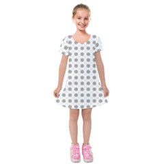 Logo Kekistan Pattern Elegant With Lines On White Background Kids  Short Sleeve Velvet Dress by snek