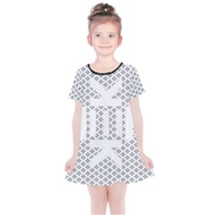 Logo Kek Pattern Black And White Kekistan Kids  Simple Cotton Dress by snek