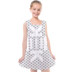 Logo Kek Pattern Black And White Kekistan Kids  Cross Back Dress by snek