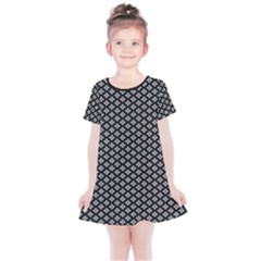 Logo Kek Pattern Black And White Kekistan Black Background Kids  Simple Cotton Dress by snek