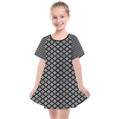 Logo Kek Pattern Black And White Kekistan Black Background Kids  Smock Dress by snek