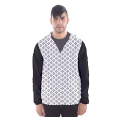 Logo Kek Pattern Black And White Kekistan White Background Hooded Windbreaker (men) by snek