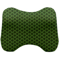 Logo Kek Pattern Black And Kekistan Green Background Head Support Cushion by snek