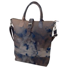 Deep Time Clouds Buckle Top Tote Bag by LoolyElzayat