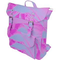 Perfect Hot Pink And Light Blue Rose Detail Buckle Up Backpack by myrubiogarden