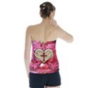 Wonderful Hearts With Floral Elements Strapless Top View2