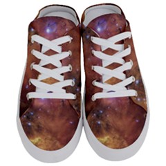 Cosmic Astronomy Sky With Stars Orange Brown And Yellow Women s Half Slippers by genx