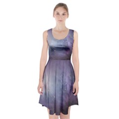 Orion Nebula Pastel Violet Purple Turquoise Blue Star Formation Racerback Midi Dress by genx