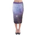 Orion Nebula pastel violet purple turquoise blue star formation Velvet Midi Pencil Skirt View1