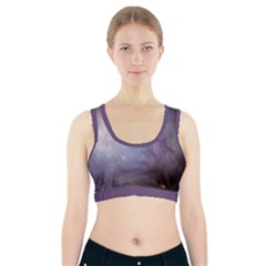 Orion Nebula Pastel Violet Purple Turquoise Blue Star Formation Sports Bra With Pocket by genx