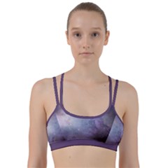 Orion Nebula Pastel Violet Purple Turquoise Blue Star Formation Line Them Up Sports Bra by genx