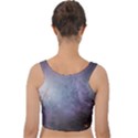 Orion Nebula pastel violet purple turquoise blue star formation Velvet Crop Top View2