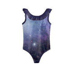 Orion Nebula Pastel Violet Purple Turquoise Blue Star Formation Kids  Frill Swimsuit by genx