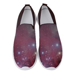 Christmas Tree Cluster Red Stars Nebula Constellation Astronomy Women s Slip On Sneakers by genx