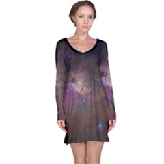 Orion Nebula Star Formation Orange Pink Brown Pastel Constellation Astronomy Long Sleeve Nightdress by genx