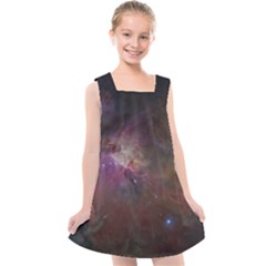 Orion Nebula Star Formation Orange Pink Brown Pastel Constellation Astronomy Kids  Cross Back Dress by genx