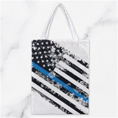 Usa Flag The Thin Blue Line I Back The Blue Usa Flag Grunge On White Background Classic Tote Bag by snek