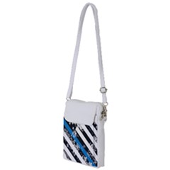 Usa Flag The Thin Blue Line I Back The Blue Usa Flag Grunge On White Background Multi Function Travel Bag by snek