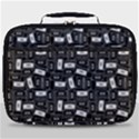 Tape Cassette 80s Retro GenX Pattern black and White Full Print Lunch Bag View1