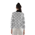 Scarab Pattern Egyptian Mythology Black and White Windbreaker (Women) View2