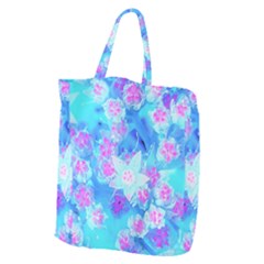 Blue And Hot Pink Succulent Underwater Sedum Giant Grocery Tote by myrubiogarden