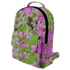 Hot Pink Succulent Sedum With Fleshy Green Leaves Flap Pocket Backpack (small) by myrubiogarden