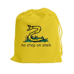 No Step On Snek Gadsden Flag Meme Parody Drawstring Pouch (xxl) by snek