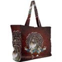 Cute Collie With Flowers On Vintage Background Simple Shoulder Bag View2