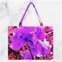 Abstract Ultra Violet Purple Iris On Red And Pink Medium Tote Bag View1