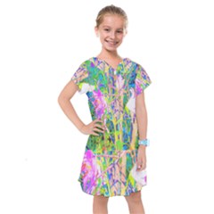 Abstract Oriental Lilies In My Rubio Garden Kids  Drop Waist Dress by myrubiogarden