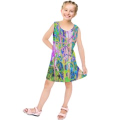 Abstract Oriental Lilies In My Rubio Garden Kids  Tunic Dress by myrubiogarden