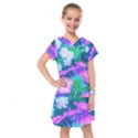 Pink, Green, Blue And White Garden Phlox Flowers Kids  Drop Waist Dress View1