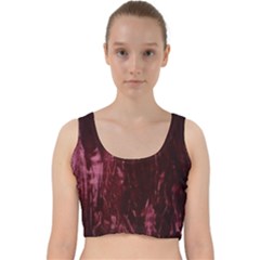 Wordsworth Crushed Velvet Velvet Racer Back Crop Top by DeneWestUK