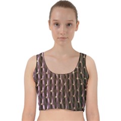 Wordsworth Purple Diamonds Velvet Racer Back Crop Top by DeneWestUK