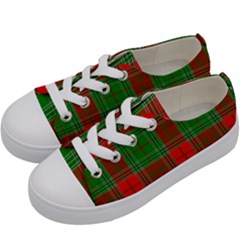 Lumberjack Plaid Buffalo Plaid Kids  Low Top Canvas Sneakers by Wegoenart