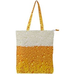 Bubble Beer Double Zip Up Tote Bag by Wegoenart