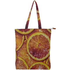 Blood Orange Fruit Citrus Fruits Double Zip Up Tote Bag by Wegoenart