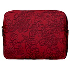 Christmas Background Red Star Make Up Pouch (large) by Simbadda