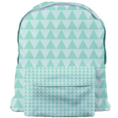 Mint Triangle Shape Pattern Giant Full Print Backpack by picsaspassion