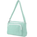 Mint Triangle shape pattern Front Pocket Crossbody Bag View1