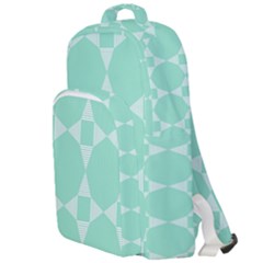 Mint Star Pattern Double Compartment Backpack by picsaspassion