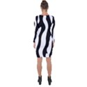 Zebra horse pattern black and white Asymmetric Cut-Out Shift Dress View2