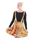 Christmas Straw Xmas Gold Suspender Skater Skirt View1