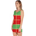 Christmas Fabric Textile Red Green Bodycon Dress View2