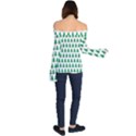 Christmas Background Christmas Tree Off Shoulder Long Sleeve Top View2