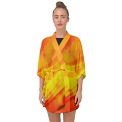 Abstract Background Design Half Sleeve Chiffon Kimono by Wegoenart