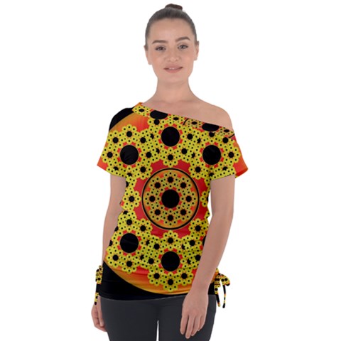 Fractal Art Design Pattern Fractal Tie-up Tee by Wegoenart