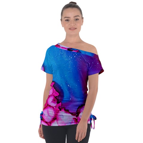 Abstract Detail Art Texture Tie-up Tee by Wegoenart