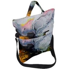 Art Abstract Painting Abstract Fold Over Handle Tote Bag by Wegoenart